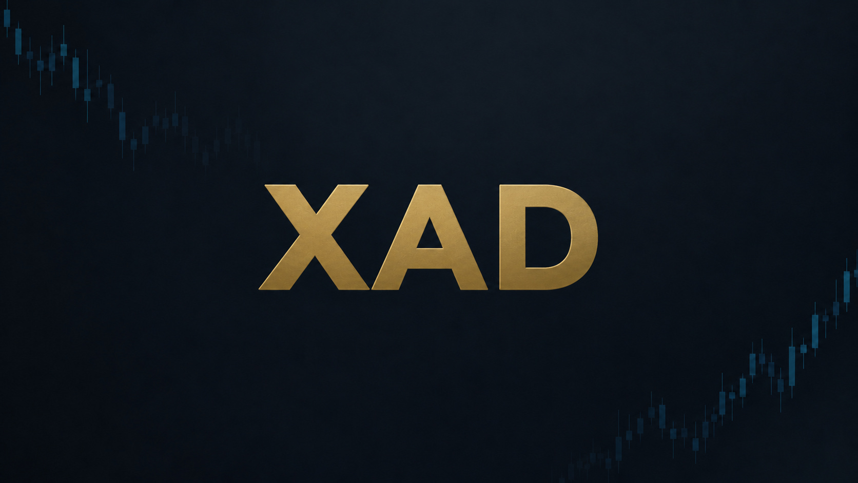 XAD oltin logotipi, qorong'i grafit fon